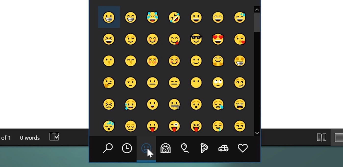 Emoji unter Windows 10